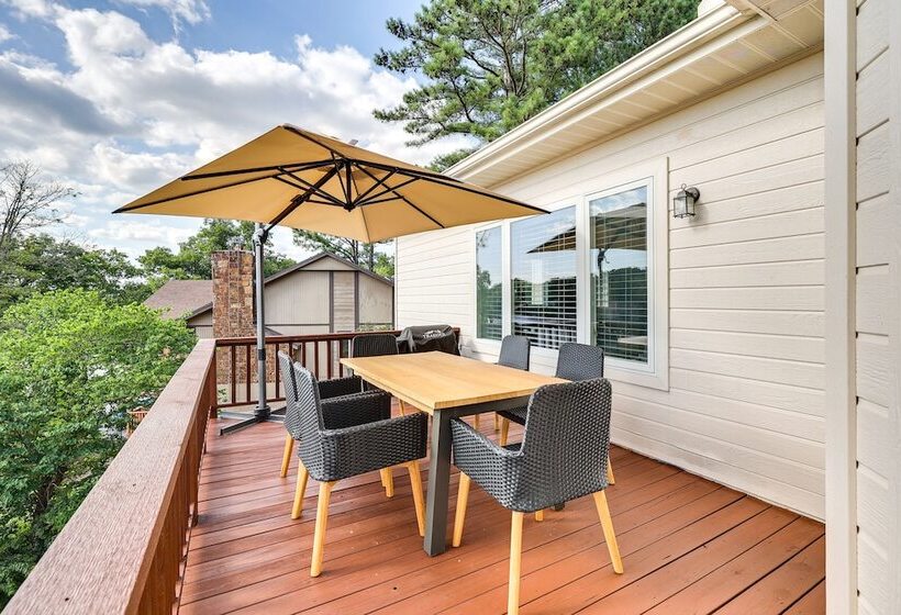 Lakefront Bella Vista Home W/ Game Room & Dock!