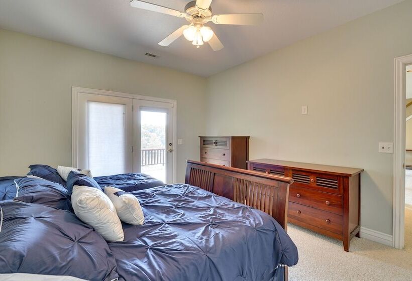 Lakefront Bella Vista Home W/ Game Room & Dock!