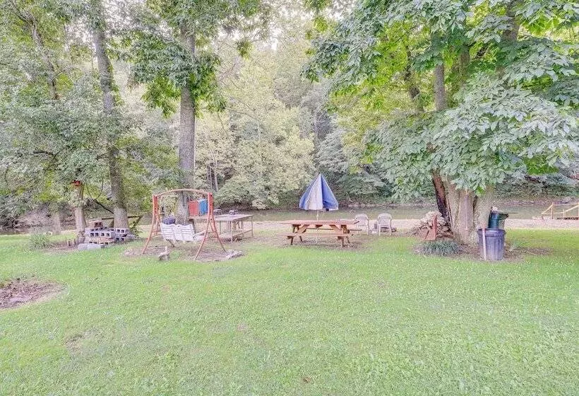 Creekfront Max Meadows Mobile Home With Deck!