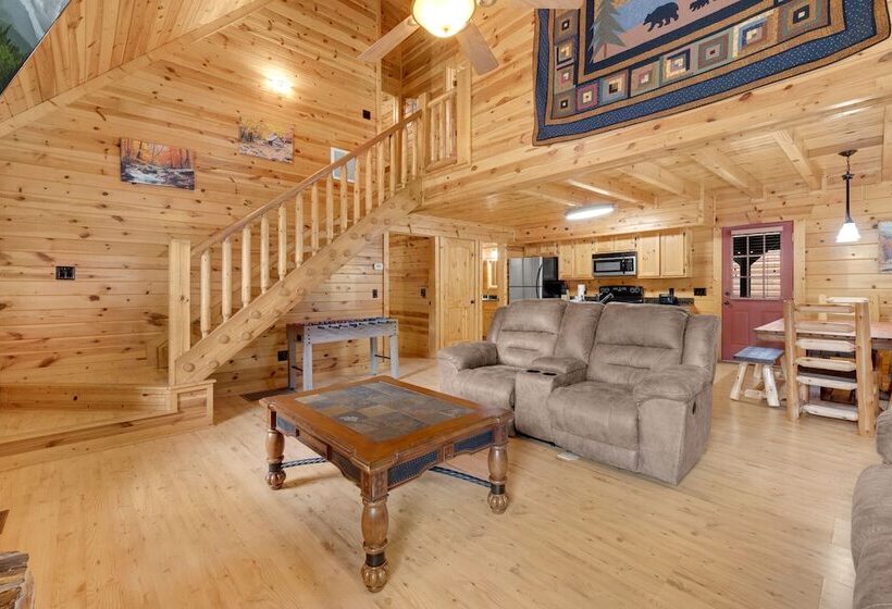 3 Bdr Log Cabin In Cozy Resort W/ Private Hot Tub