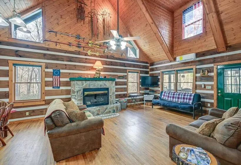 Rustic North Carolina Cabin W/ Fire Pit & Porch