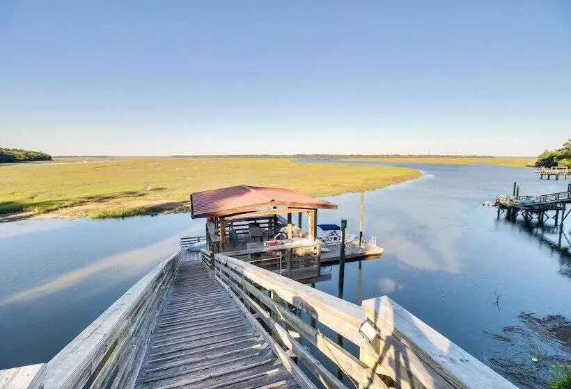 Waterfront Baisden S Bluff Home W/ Dock & Views!