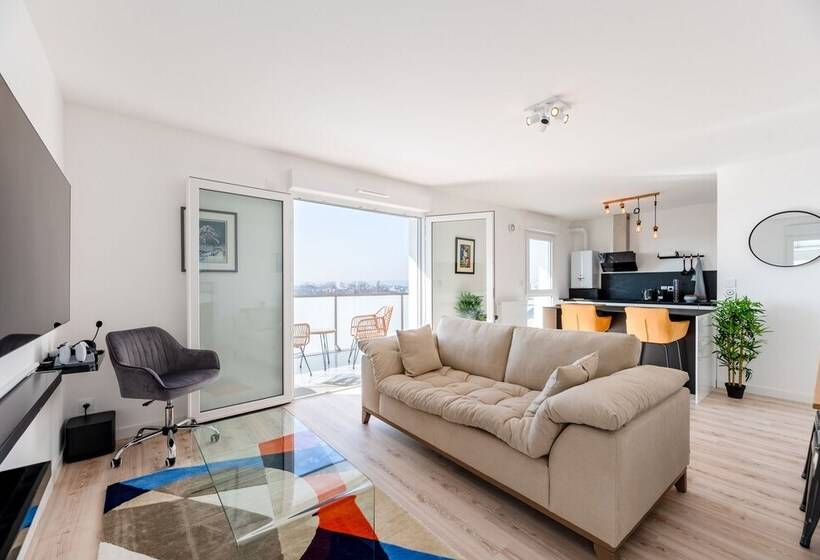 צימר Rouen Seine View Apartment