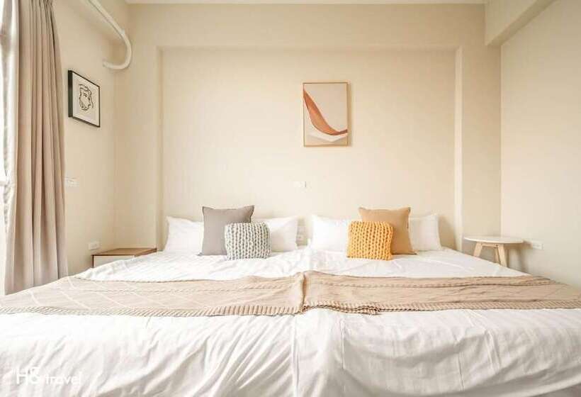 تختخواب و صبحانه H& 嶼光風格旅店 L 彩虹石榴 L 囍福園閤