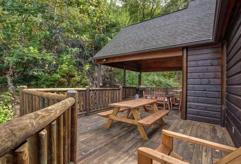 Cabin W/ Hot Tub, Theater & Views   Sleeps 22