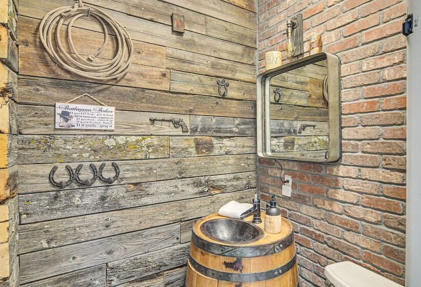 Riverfront Pine Cabin W/ Hot Tub & Mountain Views!