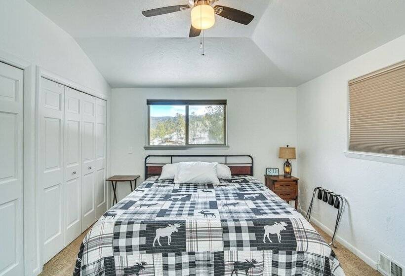 Riverfront Pine Cabin W/ Hot Tub & Mountain Views!