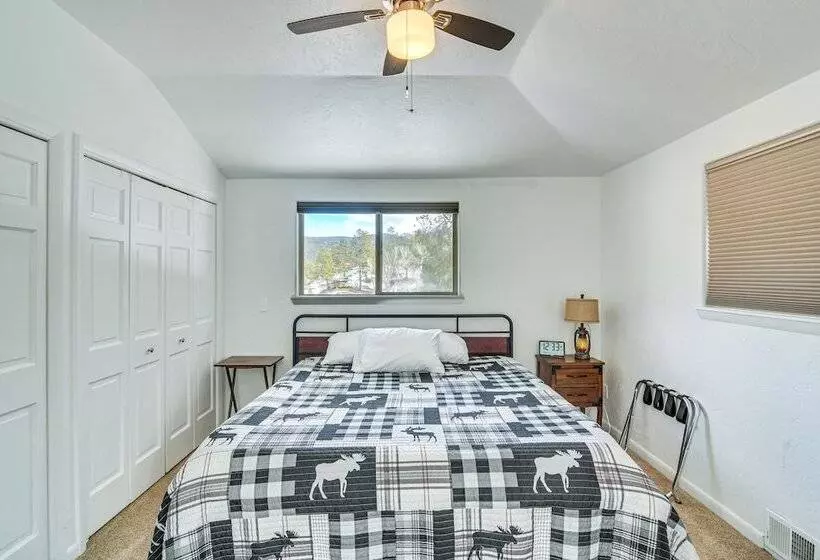 Riverfront Pine Cabin W/ Hot Tub & Mountain Views!