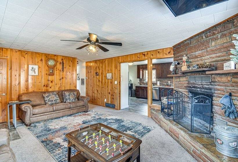 Riverfront Pine Cabin W/ Hot Tub & Mountain Views!
