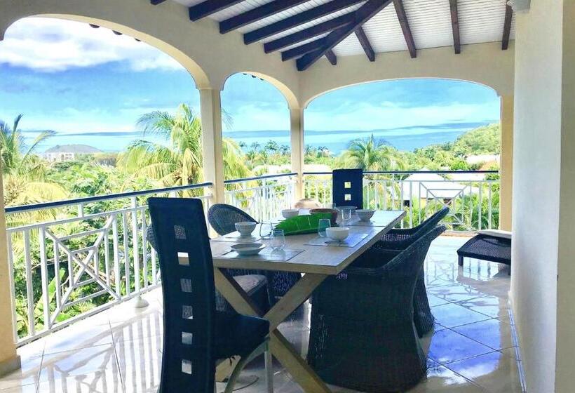 Villa De 5 Chambres A Deshaies A 250 M De La Plage Avec Vue Sur La Mer Piscine Privee Et Jacuzzi