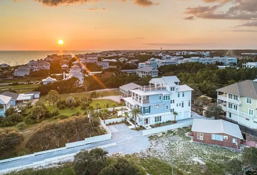 Rooftop Deck, Gulf View, Pool, Firepit, Walk To Public Beach & Rosemary Beach
