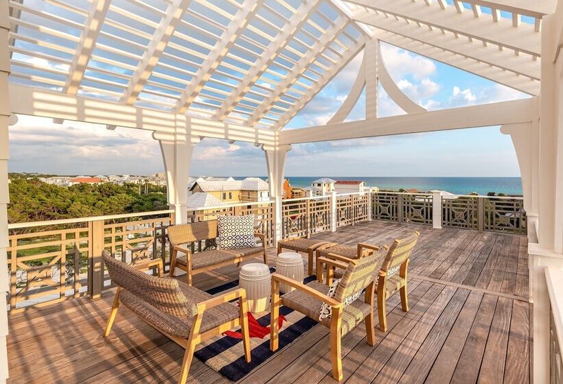 Rooftop Deck, Gulf View, Pool, Firepit, Walk To Public Beach & Rosemary Beach