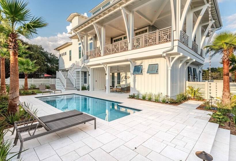 Rooftop Deck, Gulf View, Pool, Firepit, Walk To Public Beach & Rosemary Beach