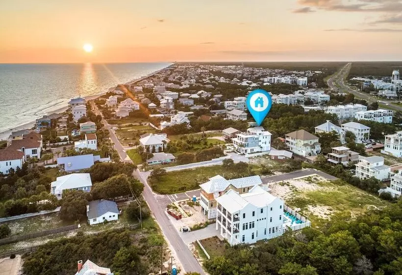 Rooftop Deck, Gulf View, Pool, Firepit, Walk To Public Beach & Rosemary Beach