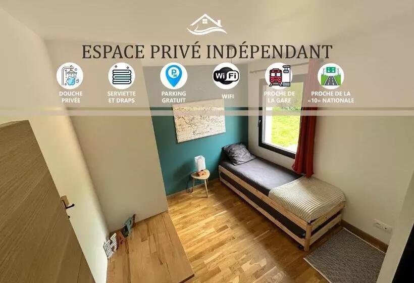 Majatalo Chambre Privée Au Calme   Proche Gare   Parking Gratuit