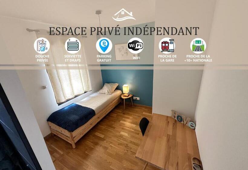 פנסיון Chambre Privée Au Calme Proche Gare Parking Gratuit