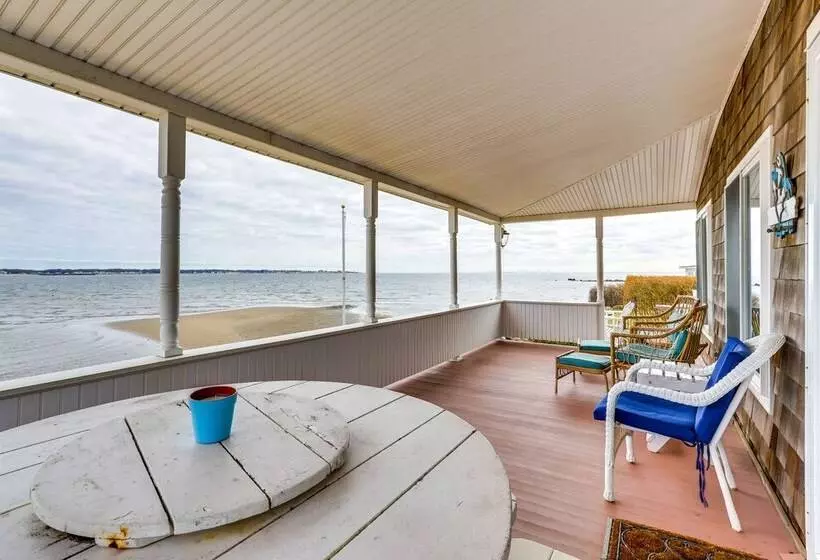 Dreamy Waterfront Westbrook Home On Private Beach