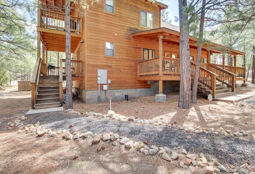 Tranquil Heber Overgaard Cabin W/ Decks & Grill!