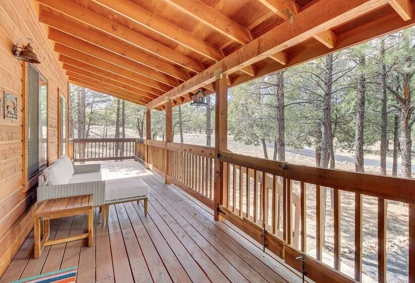 Tranquil Heber Overgaard Cabin W/ Decks & Grill!
