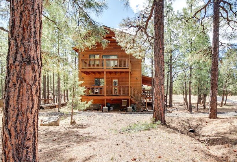 Tranquil Heber Overgaard Cabin W/ Decks & Grill!