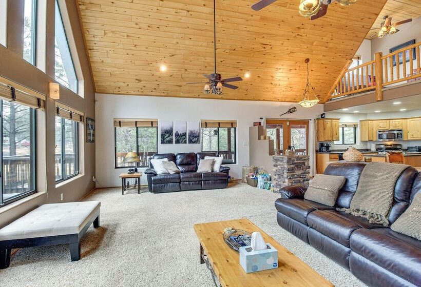 Tranquil Heber Overgaard Cabin W/ Decks & Grill!