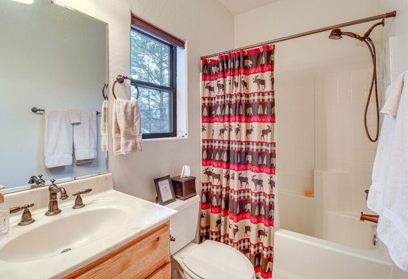 Tranquil Heber Overgaard Cabin W/ Decks & Grill!