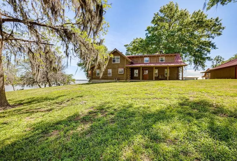 Waterfront Livingston Log Cabin W/ Private Dock!