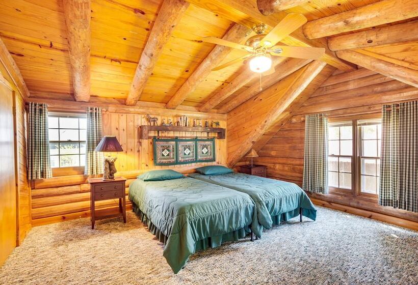 Waterfront Livingston Log Cabin W/ Private Dock!