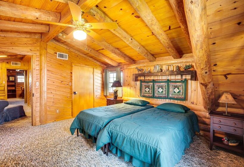 Waterfront Livingston Log Cabin W/ Private Dock!