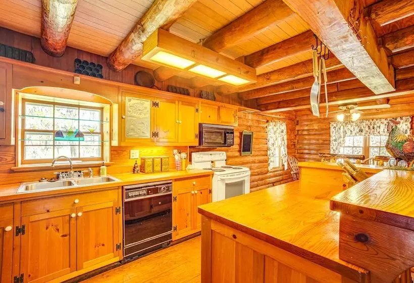 Waterfront Livingston Log Cabin W/ Private Dock!