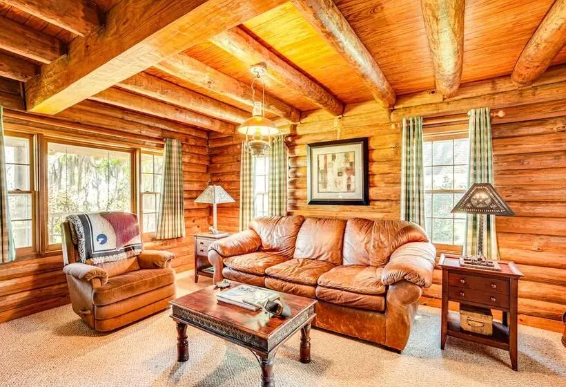 Waterfront Livingston Log Cabin W/ Private Dock!