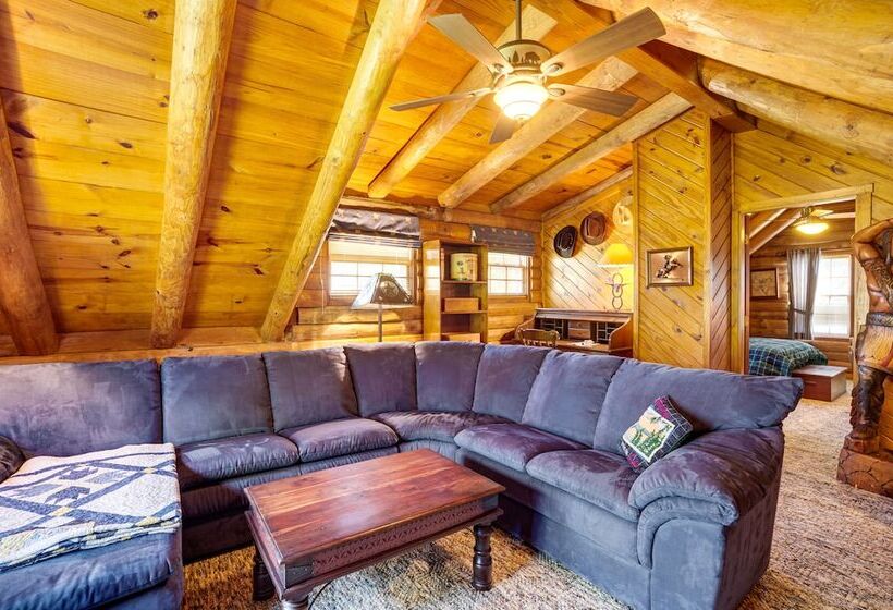 Waterfront Livingston Log Cabin W/ Private Dock!