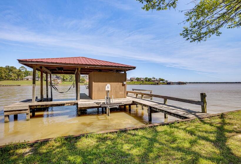 Waterfront Livingston Log Cabin W/ Private Dock!