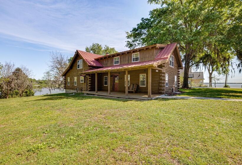 Waterfront Livingston Log Cabin W/ Private Dock!