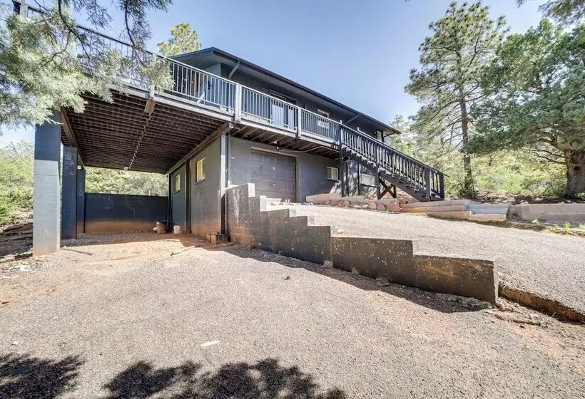 Pine Cabin W/ Large Deck & Scenic Mountain Views!