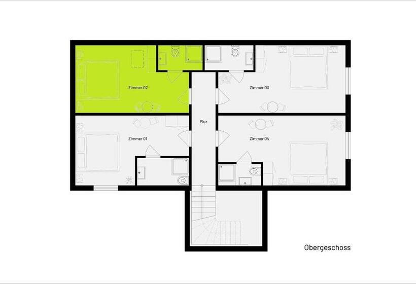 פנסיון Zimmer 2 Gästehaus Reibold