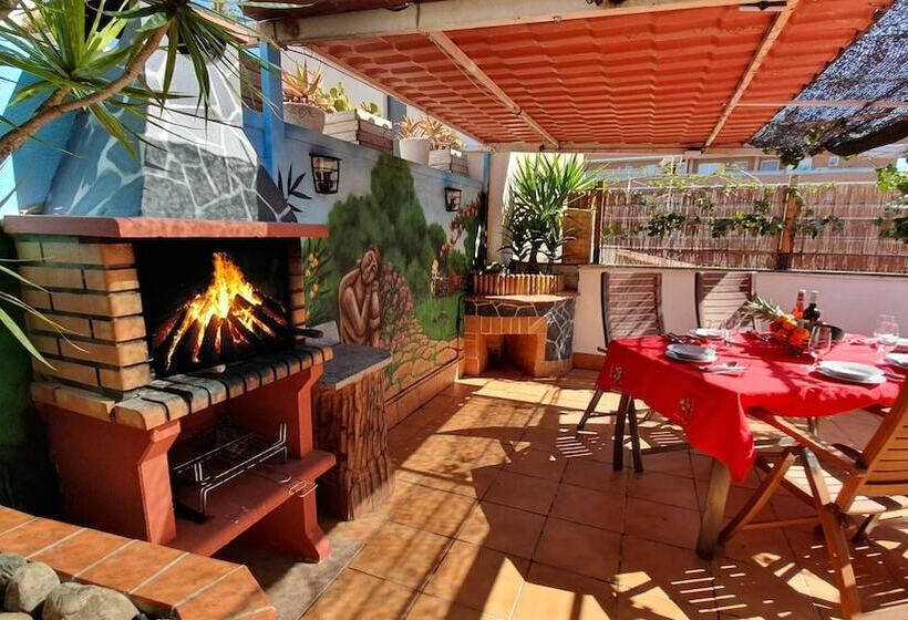 Attic Terrace Bbq, Airport Barcelona, Cerca Playas Castelldefels