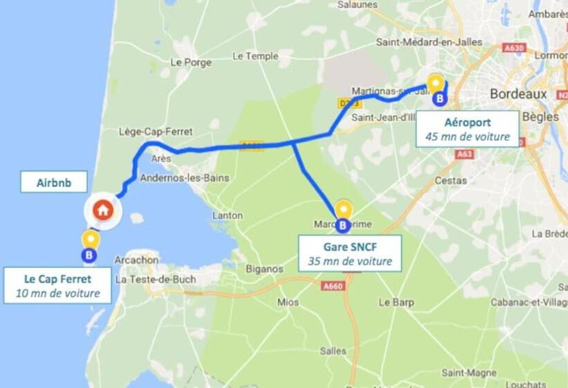 Пансион Chambre Privative, Cap Ferret   Piscine Chauffée   Villa Sylhengui