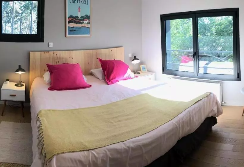 ペンション Chambre Privative, Cap Ferret Piscine Chauffée Villa Sylhengui