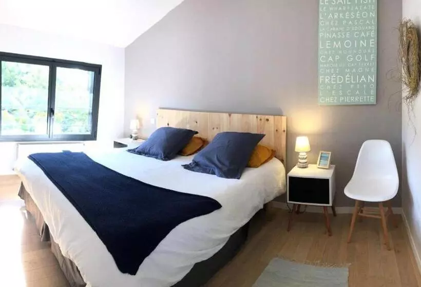 ペンション Chambre Privative, Cap Ferret Piscine Chauffée Villa Sylhengui