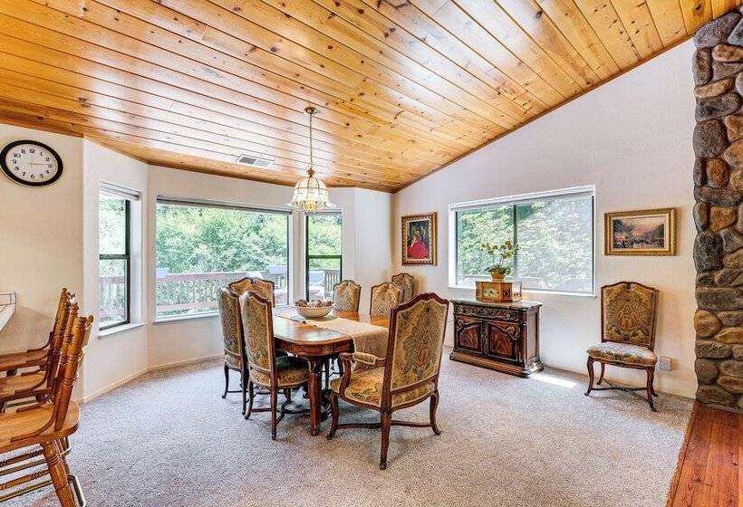 Spacious Riverfront Wilseyville Home W/ Deck!