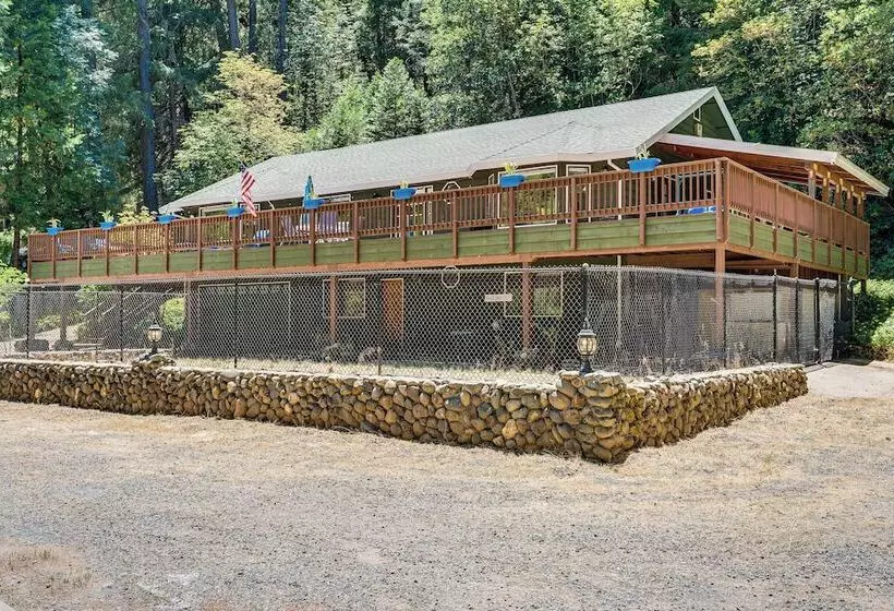 Spacious Riverfront Wilseyville Home W/ Deck!