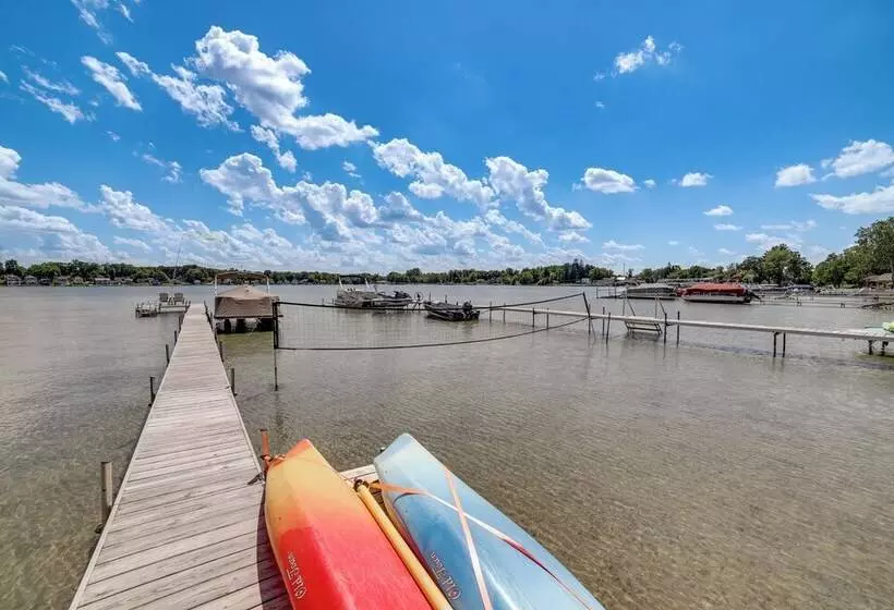Waterfront Clarklake Escape   Deck, Dock & Views