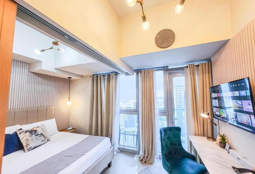 Luxestaysmnl Parisian Charm 1br Suite Pool Gym 400mbps Wifi Netflix Amazing City View