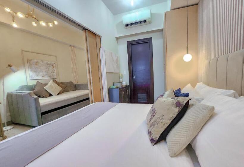 Luxestaysmnl Parisian Charm 1br Suite Pool Gym 400mbps Wifi Netflix Amazing City View