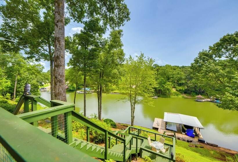 Dock + Fire Pit: Waterfront Lake Martin Retreat!