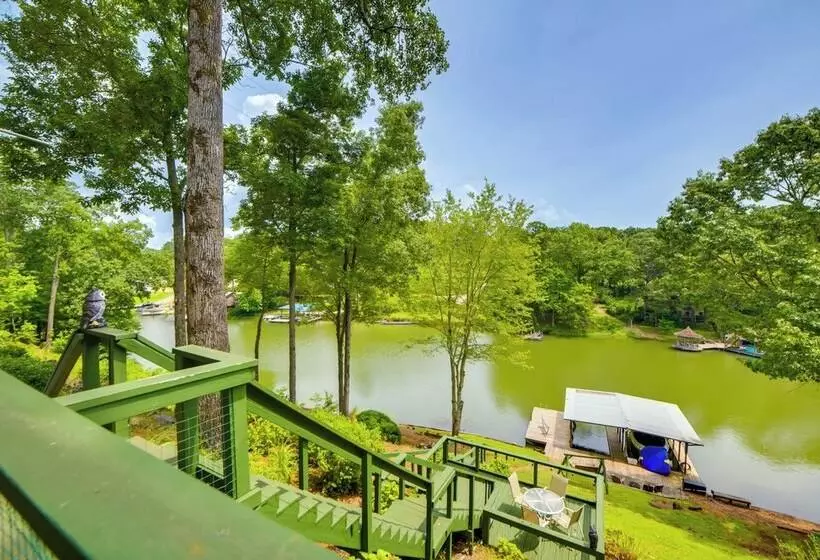 Dock + Fire Pit: Waterfront Lake Martin Retreat!