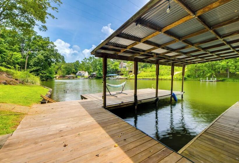Dock + Fire Pit: Waterfront Lake Martin Retreat!