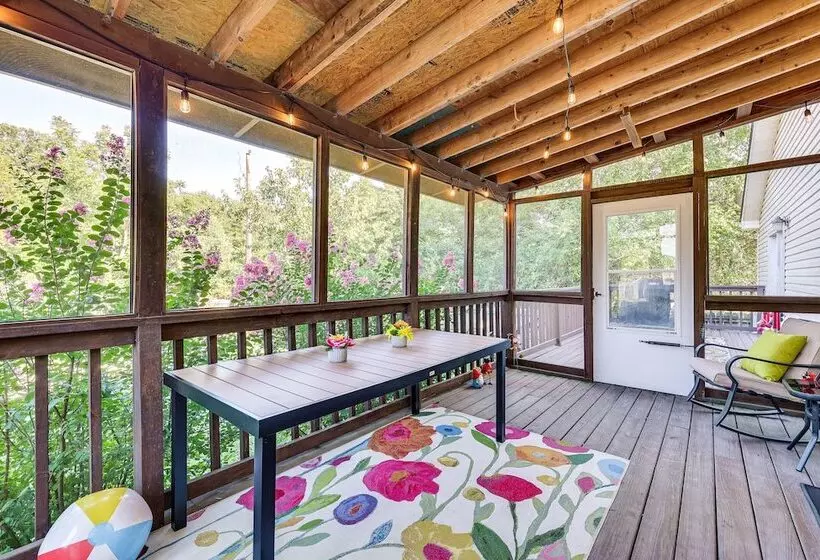Holiday Island Home W/ Screened In Deck & Fire Pit