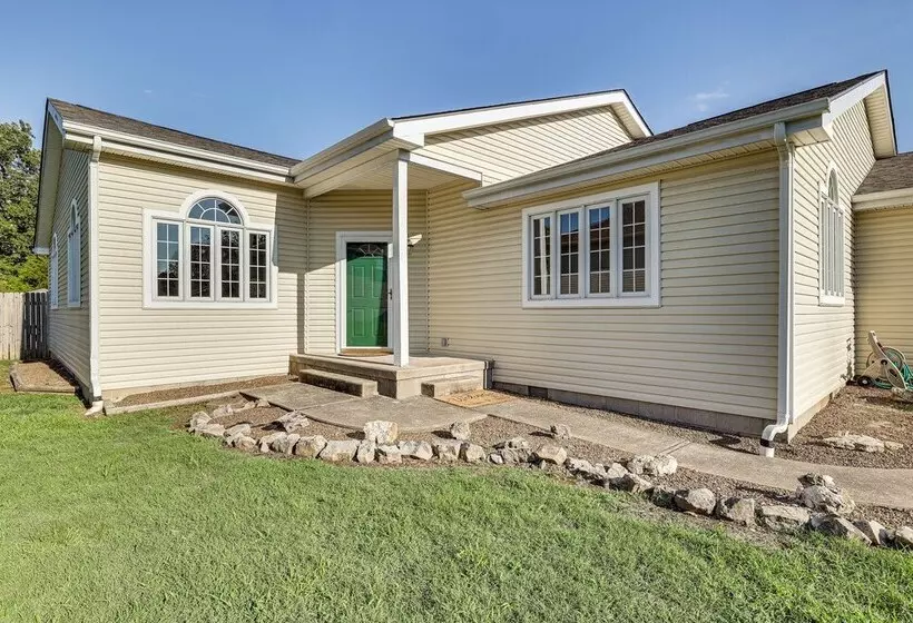 Holiday Island Home W/ Screened In Deck & Fire Pit